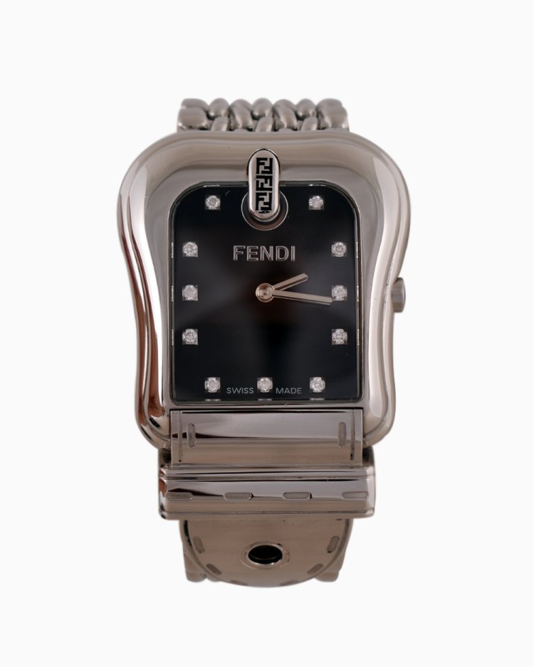 Relógio Fendi Original Strass Prata 3800G Feminino